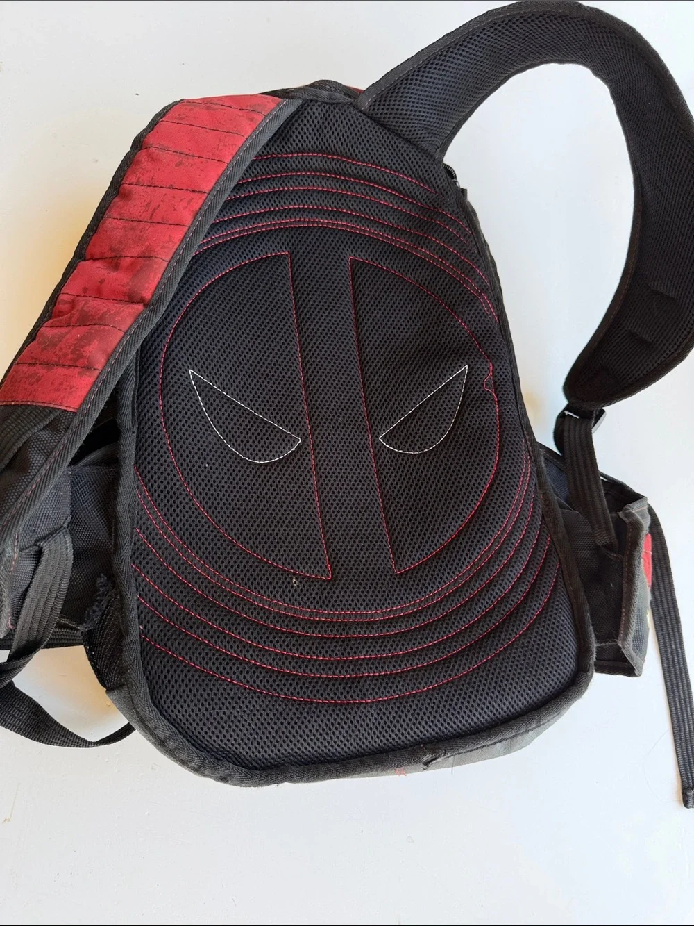 Marvel Deadpool Tactical Backpack FAIR CONDITION Large Bookbag Adjustable Straps